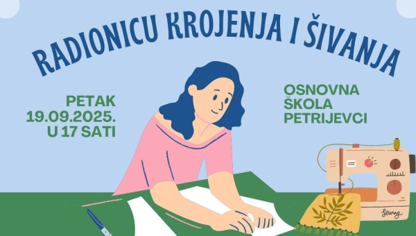 Radionica krojenja i šivanja u Petrijevcima
